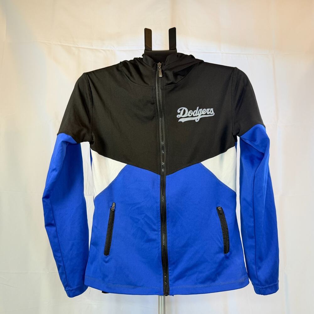 Dodgers Women's Performance Full-Zip Jacket in Black/Blue/White